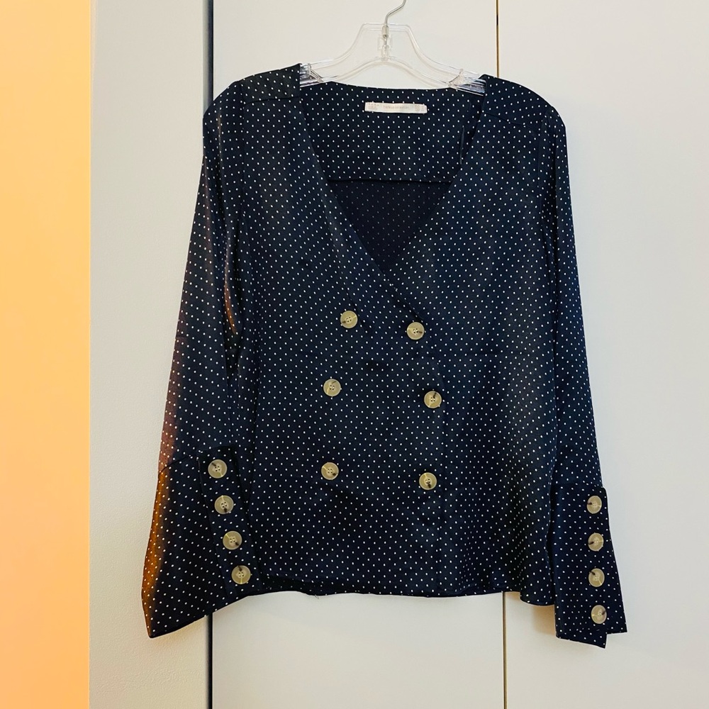 Zara polka dot blouse